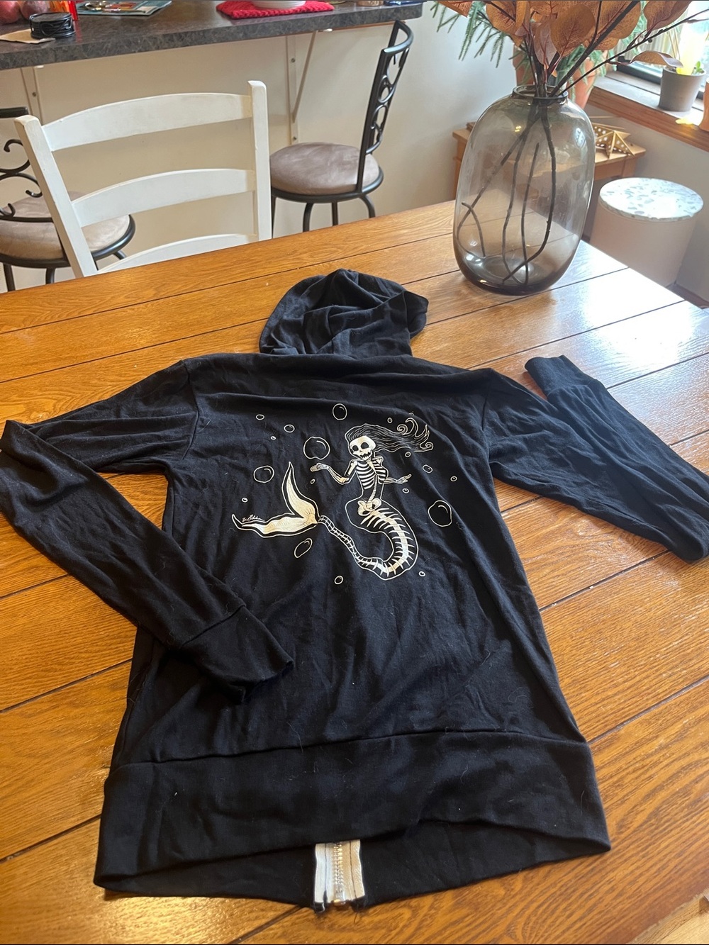 Coney Island Skeleton Mermaid Hoodie